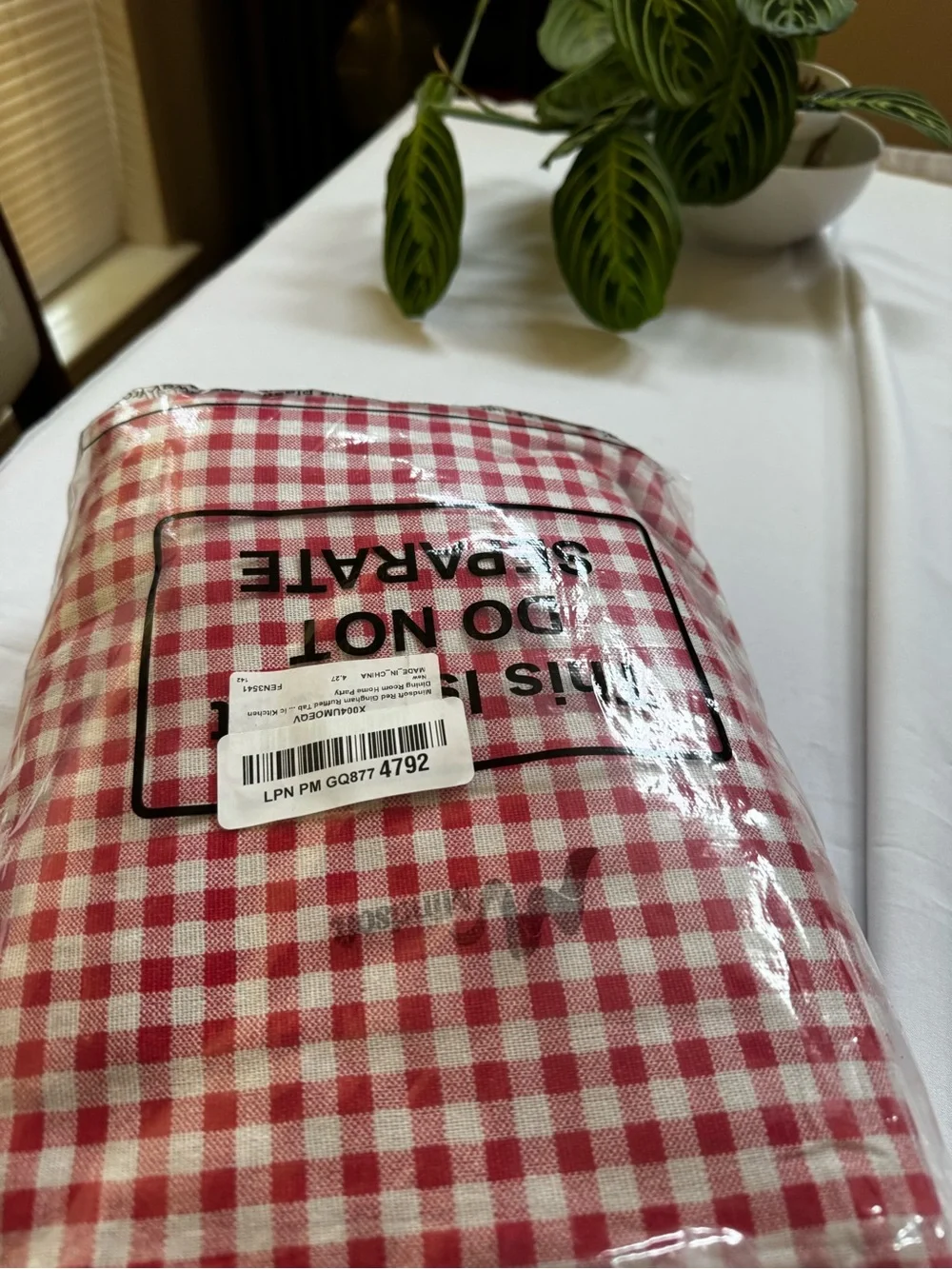Red Gingham Ruffle Tablecloth - Home Dining